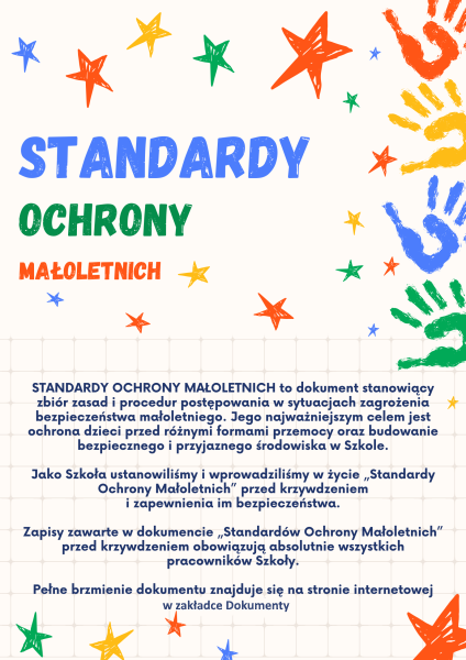 plakat Standardy Ochrony Dzieci